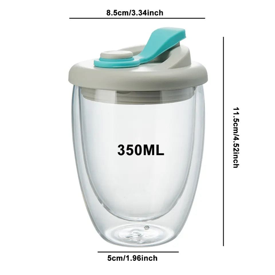 Double Wall Glass, Transparent Insulated Coffee Cup, Transparent Double Layer Wall Glass Cup, Cute Portable Water Cup, Double Wall Glass Cup Double Wall Glass, Transparent Insulated Coffee Cup, Transparent Double Layer Wall Glass Cup, Cute Portable Water Cup, Double Wall Glass Cup